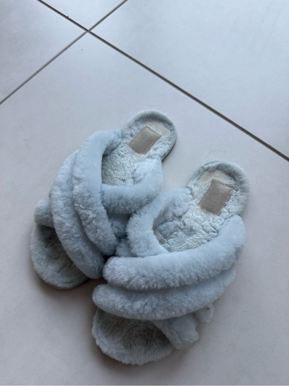 UGG’s Baby Blue Women’s Fluffy Slippers